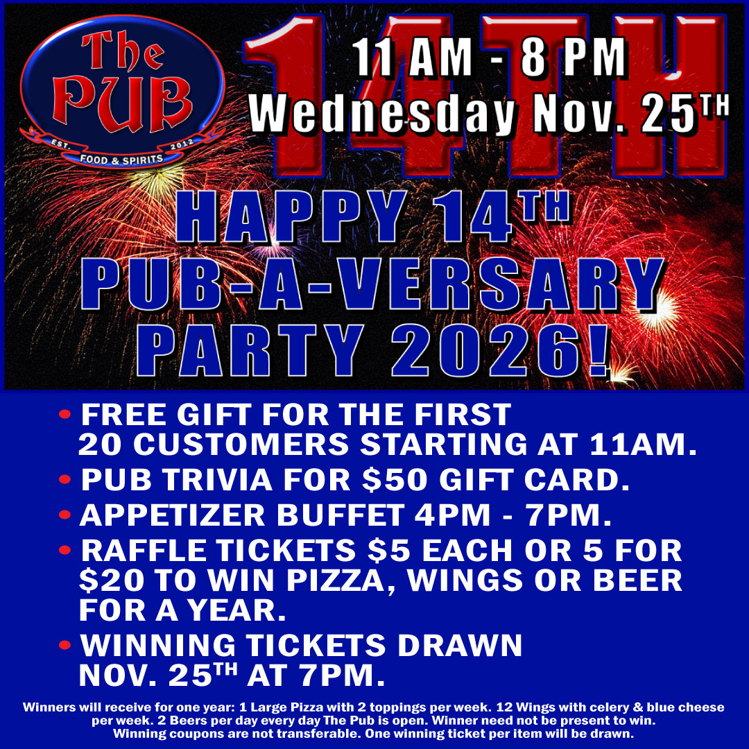 pub anniversary party ad 2026
